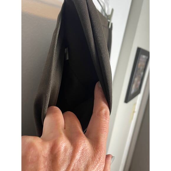 H&M Dress Pants Womens Size 6 Brown Green Flat Front Straight Leg Trousers - Picture 9 of 14